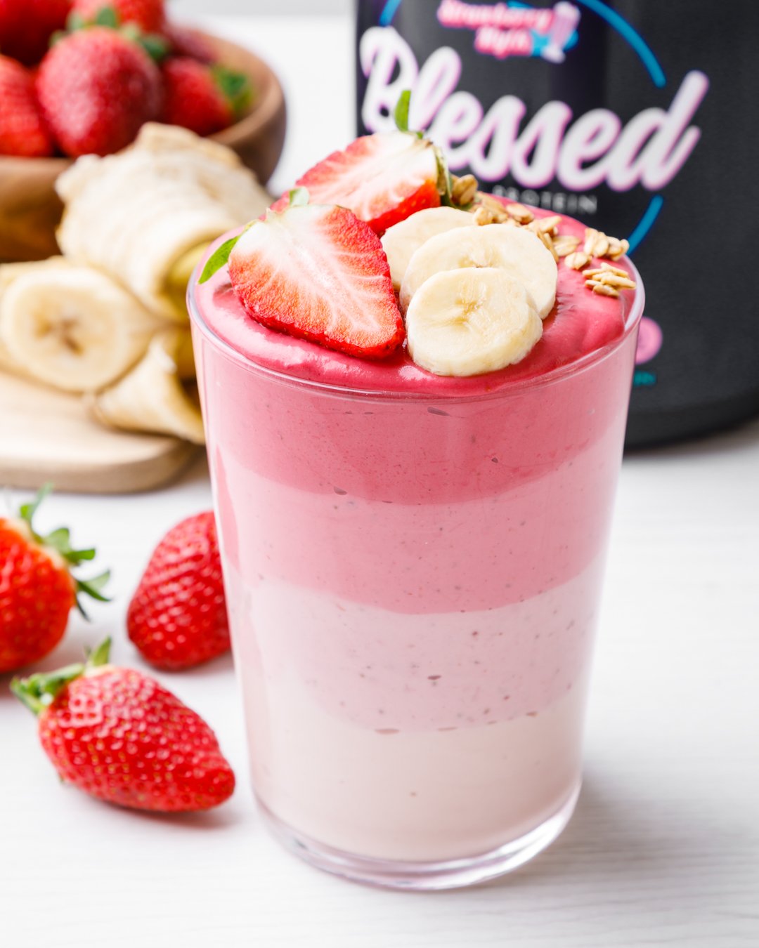 Blessed Strawberry Mylk Ombre Smoothie