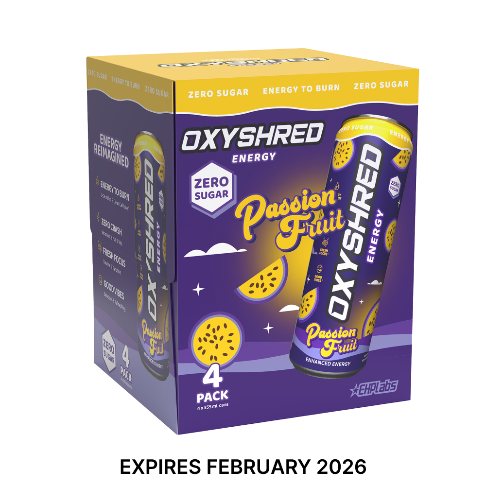 OxyShred Energy Drink RTD - Passionfruit (4-Pack)