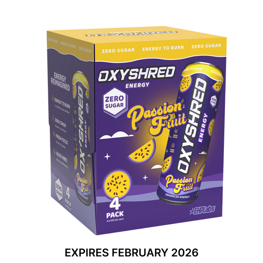 OxyShred Energy Drink RTD - Passionfruit (4-Pack)