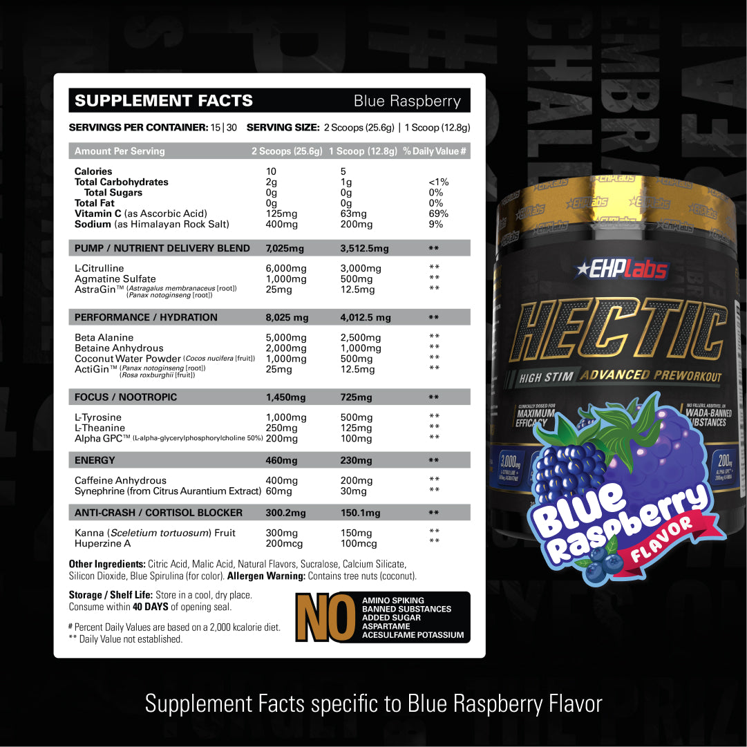 Buy HECTIC Pre-Workout by EHPlabs Australia online - EHPlabs Australia