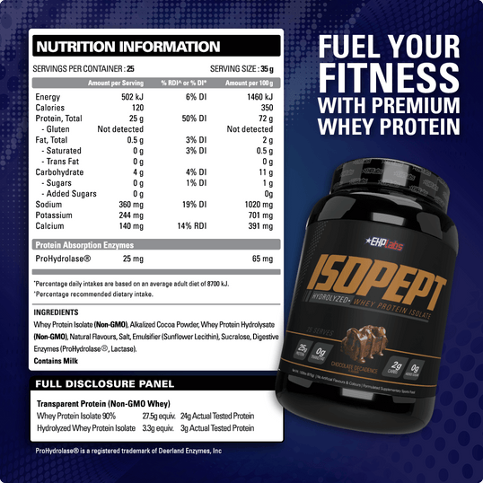 ISOPEPT Hydrolyzed Whey Protein-Whey Protein Isolate-EHPlabs Australia