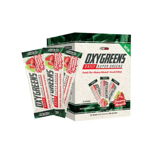 OxyGreens Stick Pack - Daily Super Greens Powder - Strawberry Margarita